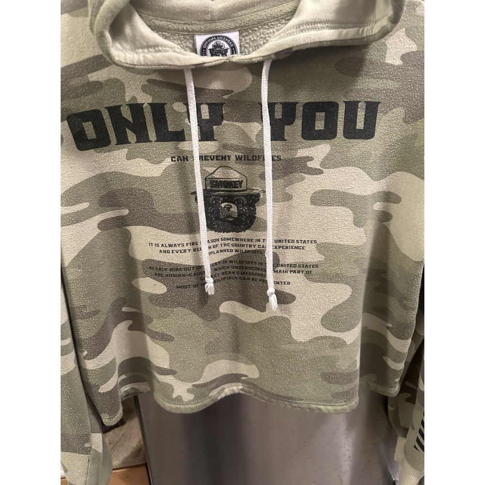 Y2K Smokey The Bear Licensed Camo Hoodie